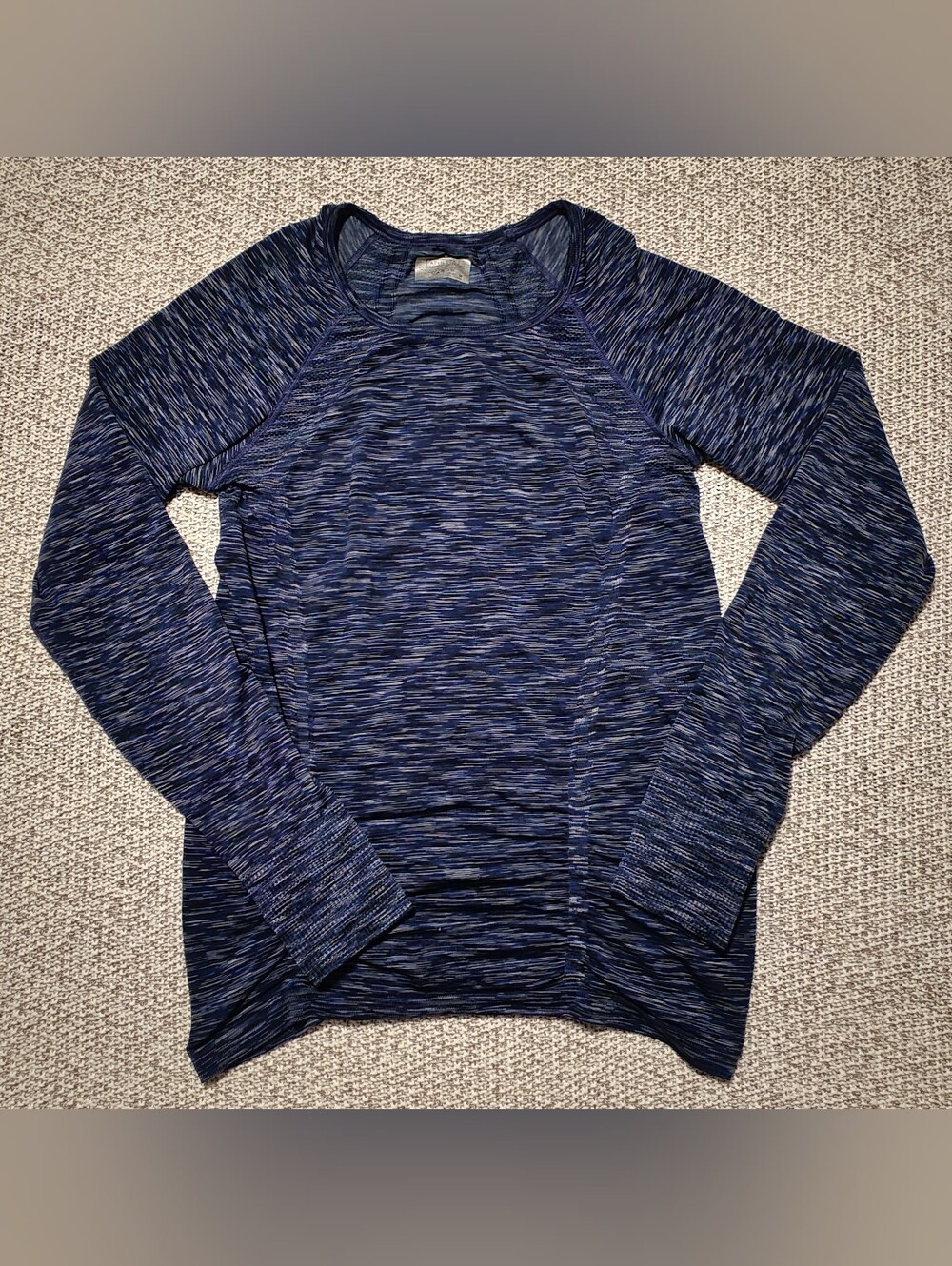 Athleta Women's Blue Space-Dye Crewneck Sweater